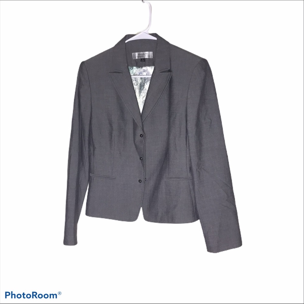 Tahari Arthur S. Levine Gray Jacket Size 8‎